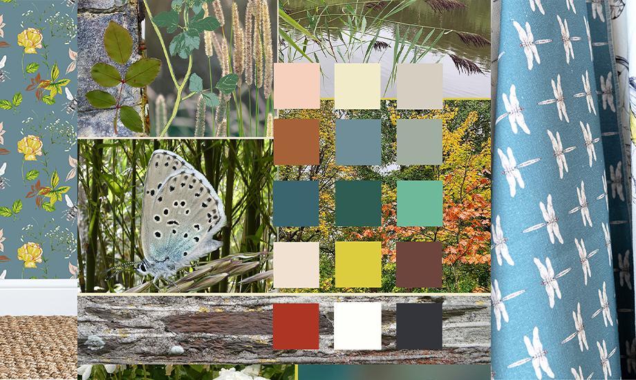 Inspiring interiors: wallpaper, fabrics and a nature-inspired mood board