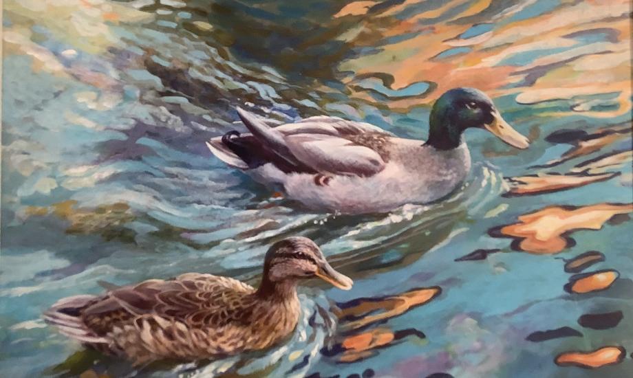 Painting of two ducks